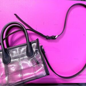 Transparent Black Trim Women's Handbag
